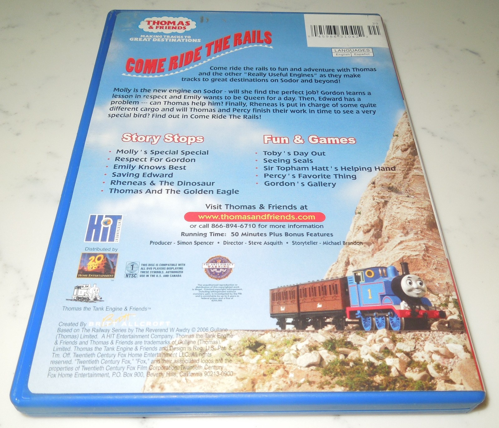 THOMAS & FRIENDS COME RIDE THE RAILS (DVD 2006) Movie Trains DVDs