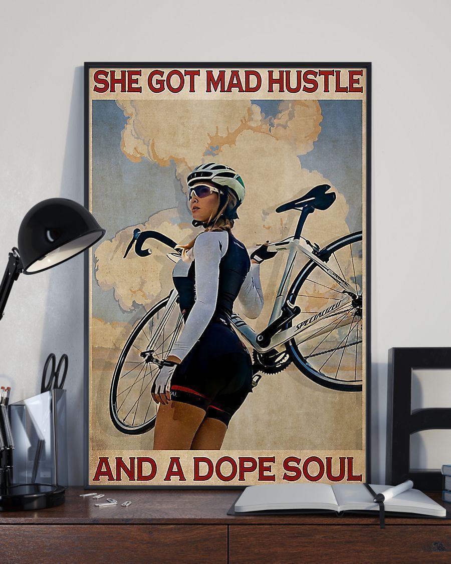 Cycling She God Mad Hustle Vertical Art Canvas - $49.99