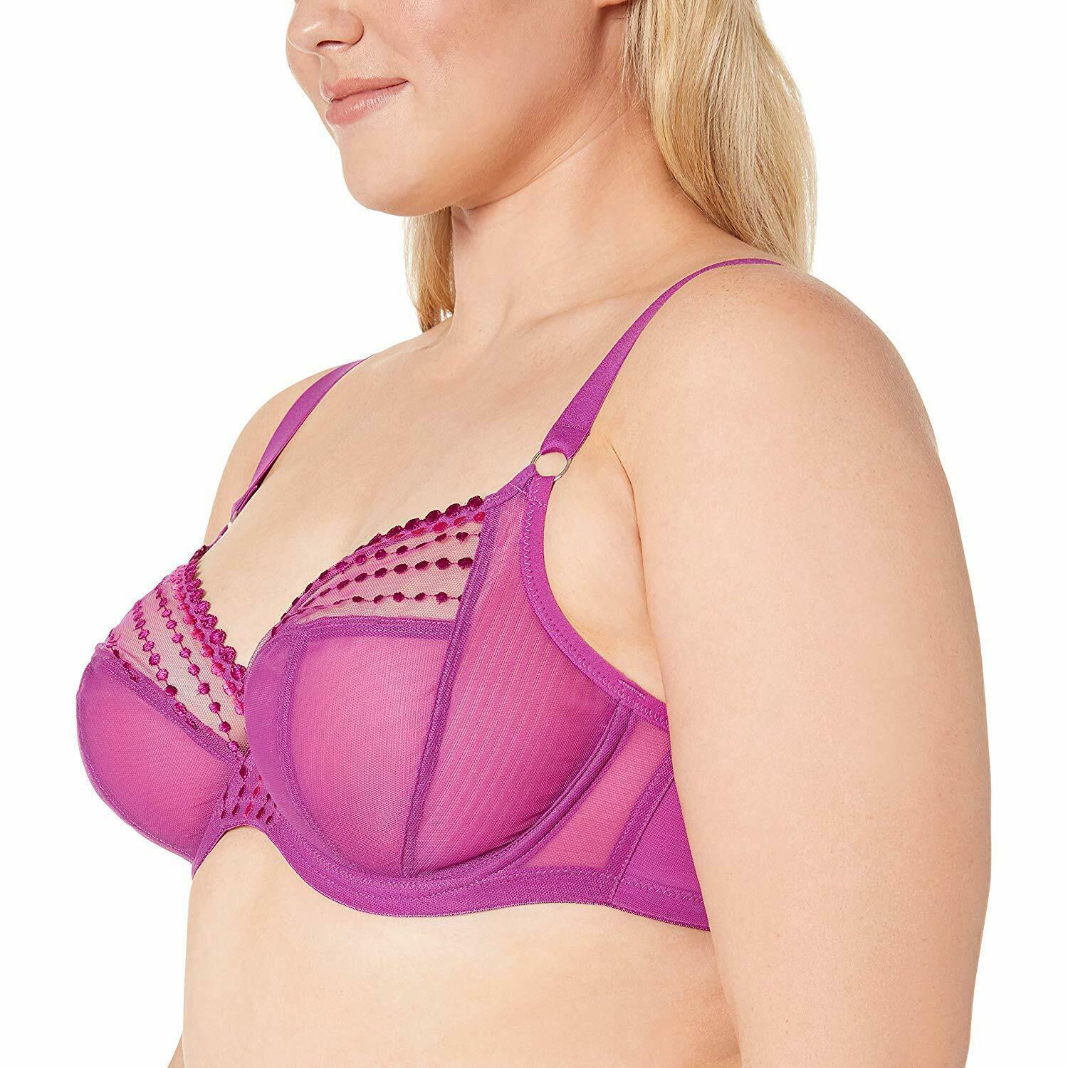 Elomi MAGENTA Matilda Underwire Plunge Bra, US 36L, UK 36HH Bras