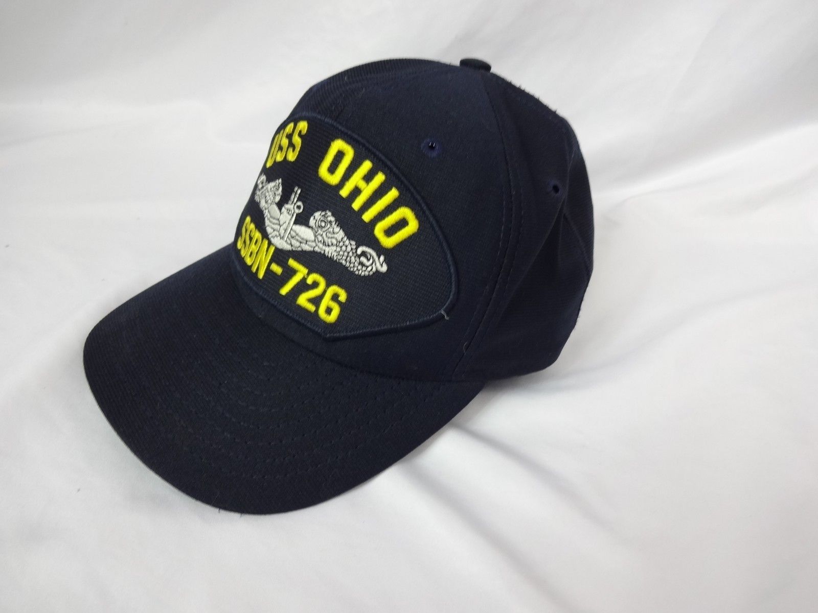 USS Ohio SSBN-726 Hat Crew Hat SnapBack Navy Blue Submarine - Hats