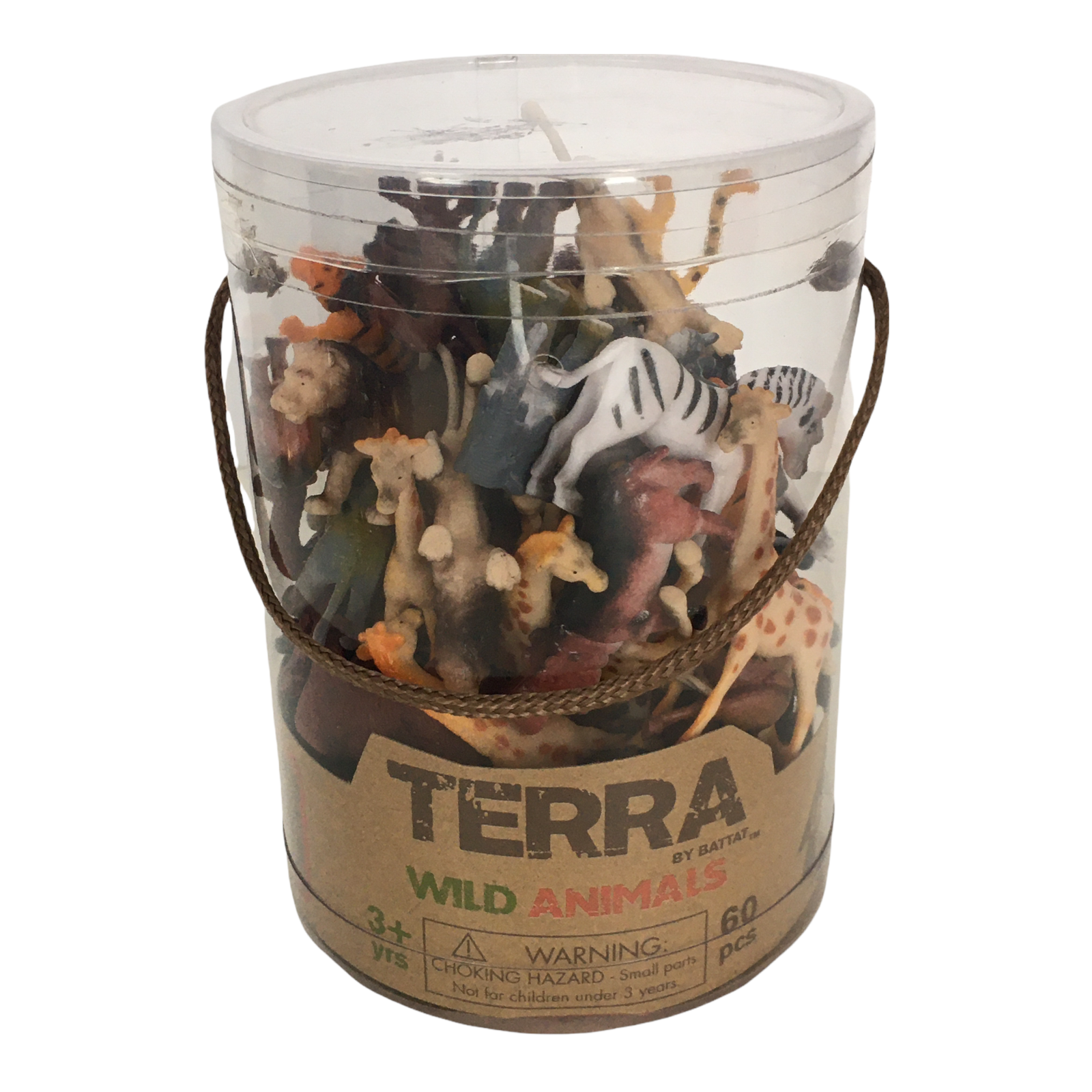 Terra Wild Animals Battat 60 Pieces Small Plastic Zebra Giraffe Lion