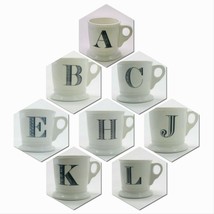 Anthropologie Monogram Coffee Mug Personalized Name Cup Initial Letter 12 fl. oz - $18.99
