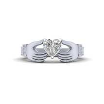 Traditional Irish Ring Love Friendship Claddagh Ring Heart Shape Engagement Ring - $869.99