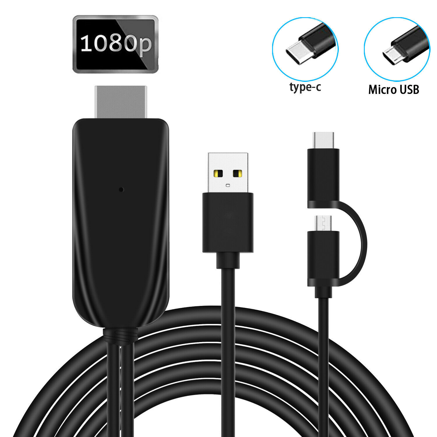 4K Micro USB Type C to HDMI HDTV Cable Adapter For Android