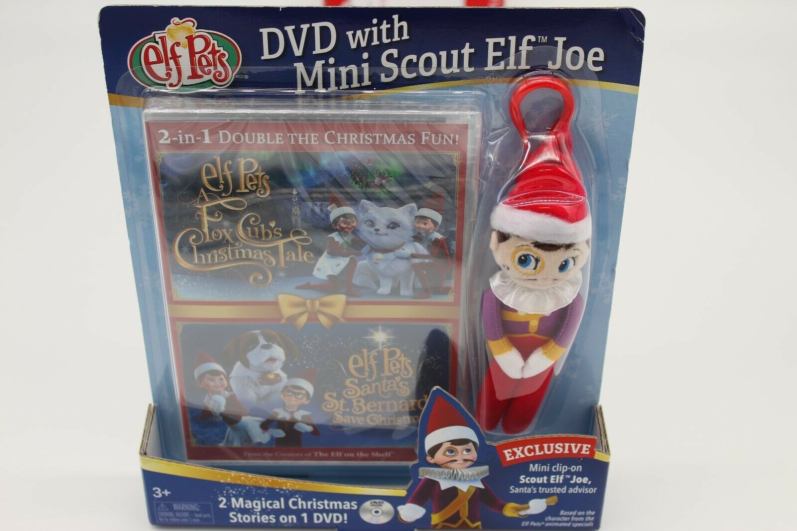 ELF PETS 2 MAGICAL CHRISTMAS STORIES ON 1 DVD. Plus Scout ELF Joe Mini ...