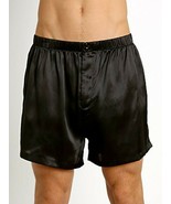 Black Magic Silk Boxer Shorts Underwear BLACK - 1X-2X - $19.79