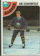 Jim Schoenfeld 1978 Topps Autograph #178 Sabres