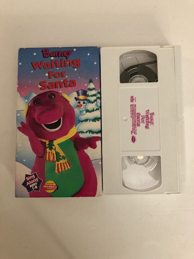 Barney Waiting for Santa VHS-TESTED-RARE VINTAGE COLLECTIBLE-SHIPS N 24 ...