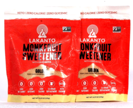 2 Bags Lakanto 8.29 Oz Golden Monkfruit Sweetener With Erythritol BB 1/17/25
