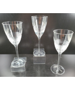 3 Macys Hotel Collection Crystal White Wine Glasses Set Clear Horizontal... - $79.07