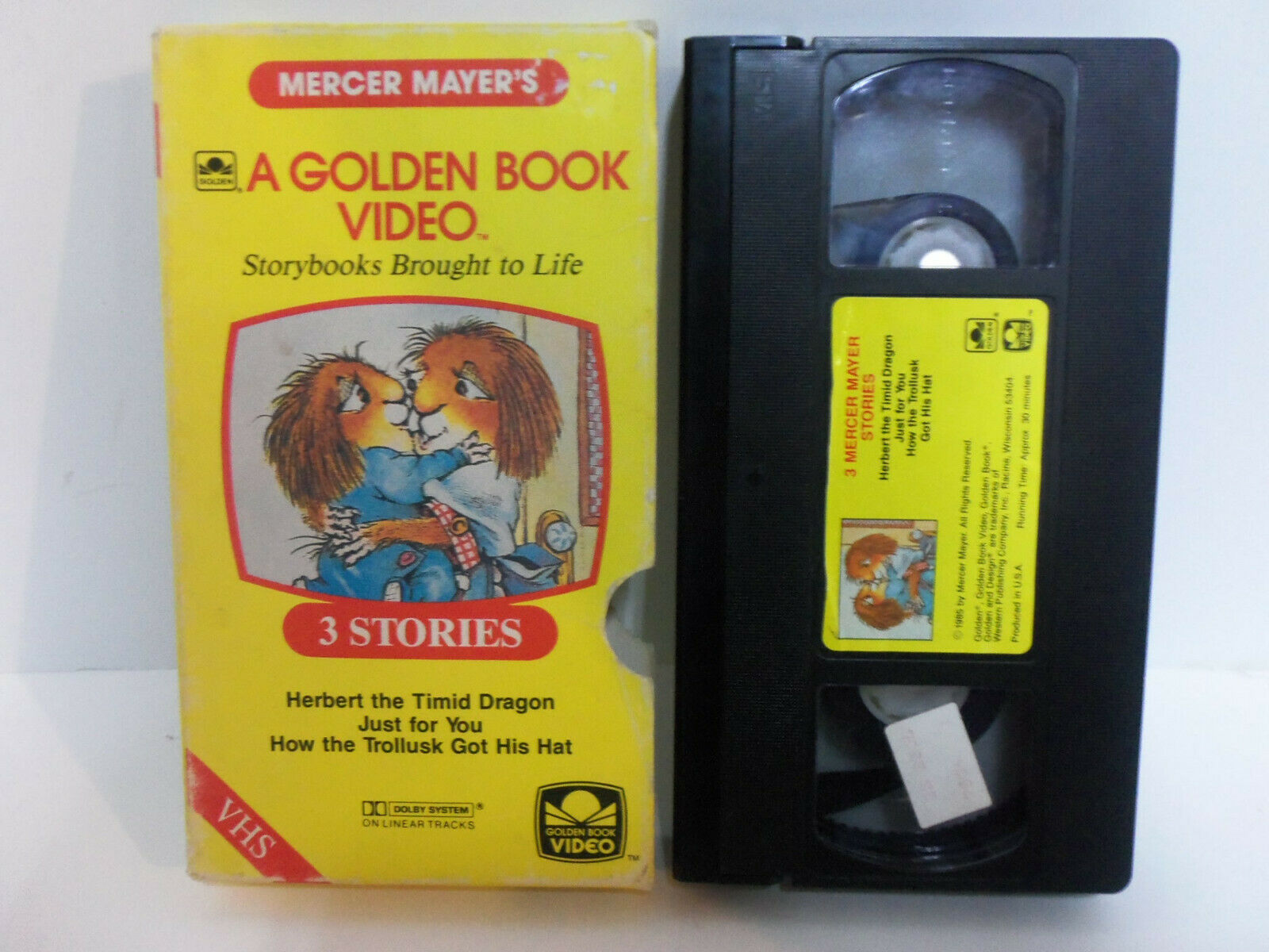 Vintage 1985 Mercer Mayer's A Golden Book Video 3 Stories Herbert ...