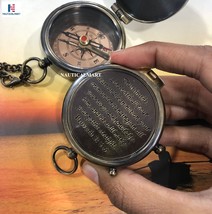 Trust in The Lord Engraved Compass, Graduation Gift, Compass with Leather case, 