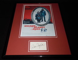 Don Taylor Signed Framed 11x14 Escape From Planet of the Apes Poster Display image 1