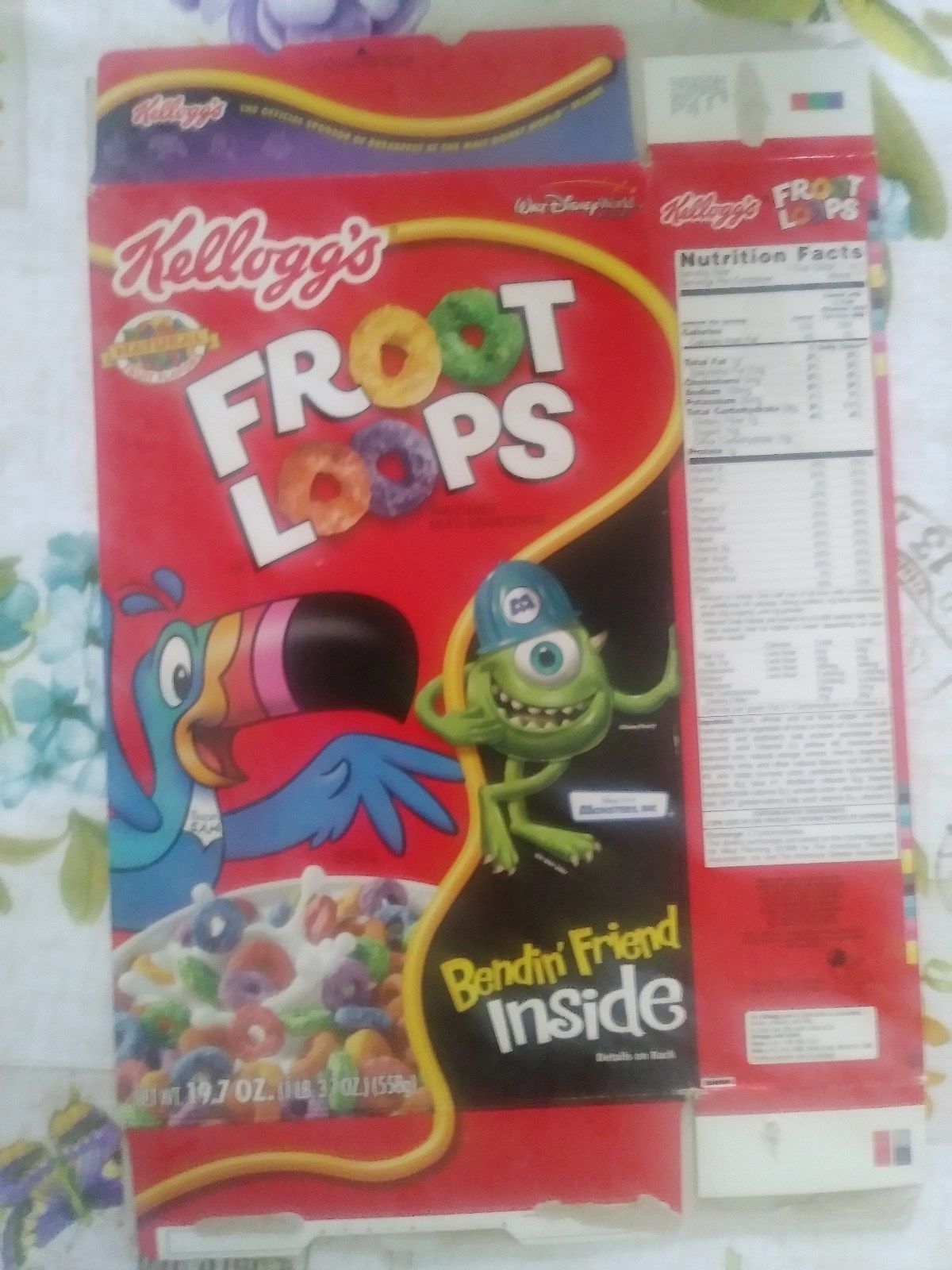 Froot Loops Monster Inc Cereal Box Kelloggs - Batman