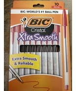 BIC Cristal Xtra Smooth Ballpoint Pen, Medium Point (1.0mm), Red, 10-Count - $4.00