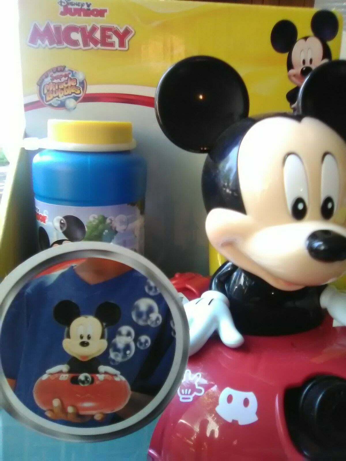 Disney Junior Mickey Mouse Bubble Maker Machine with bubble solution