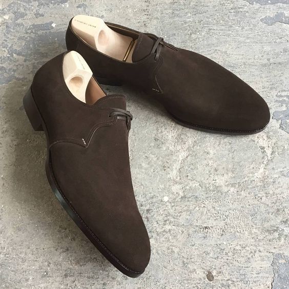 Mew Handmade Brown Suede Leather Shoes, Men Suede Leather shoes Dress Men Shoes