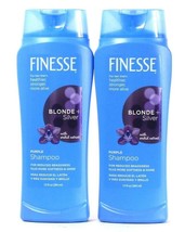 2 Bottles Finesse 13 Oz Blonde & Silver With Orchid Extract Purple Shampoo