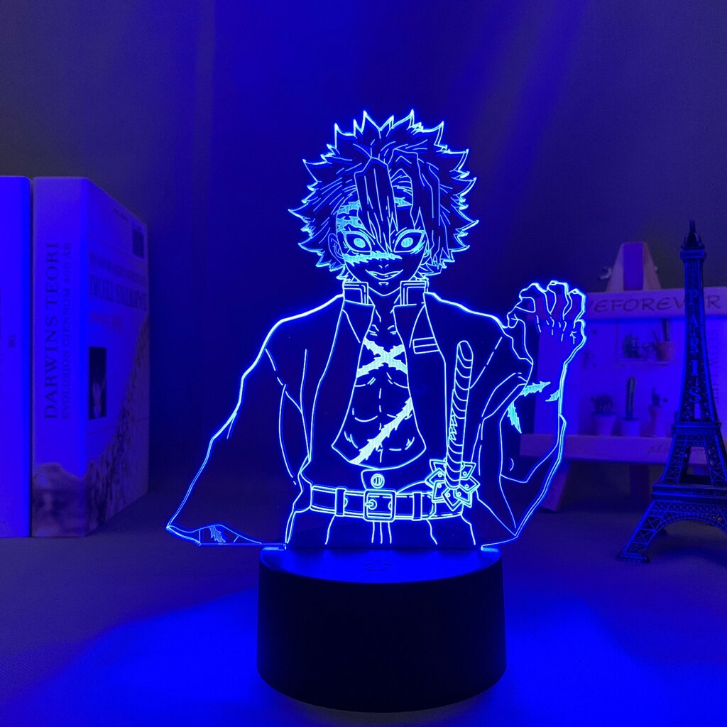 Acrylic Led Night Light Anime Demon Slayer Agatsuma Zenitsu Figure for Kids 10