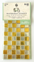 Mayberry Street Pack of Miniature Glass Mosaics Gold &amp; Clear 1:12 NIP 2017 - $14.50