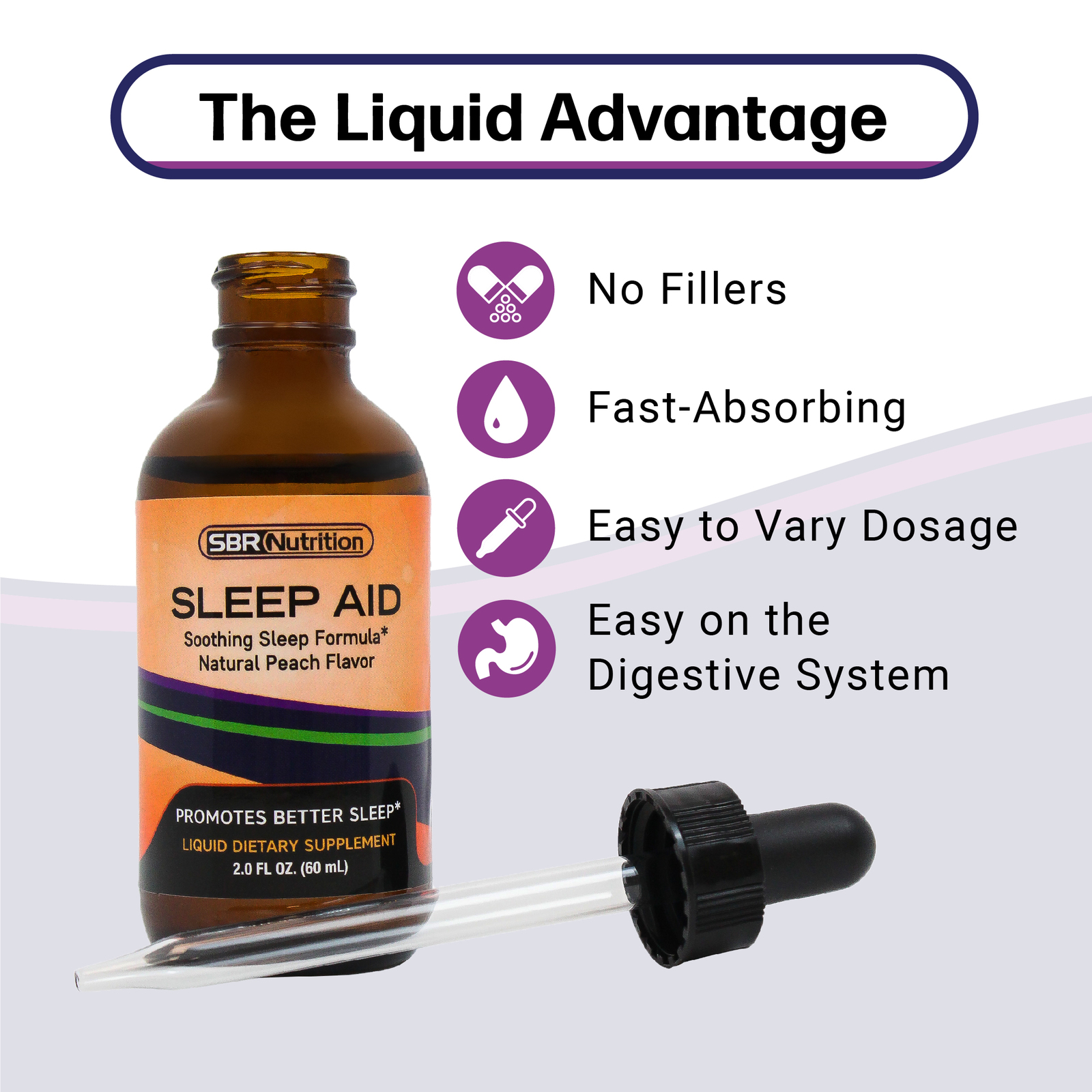 Sleep Aid Liquid Drops Wellness Formula for Insomnia, Jet Lag, Stress