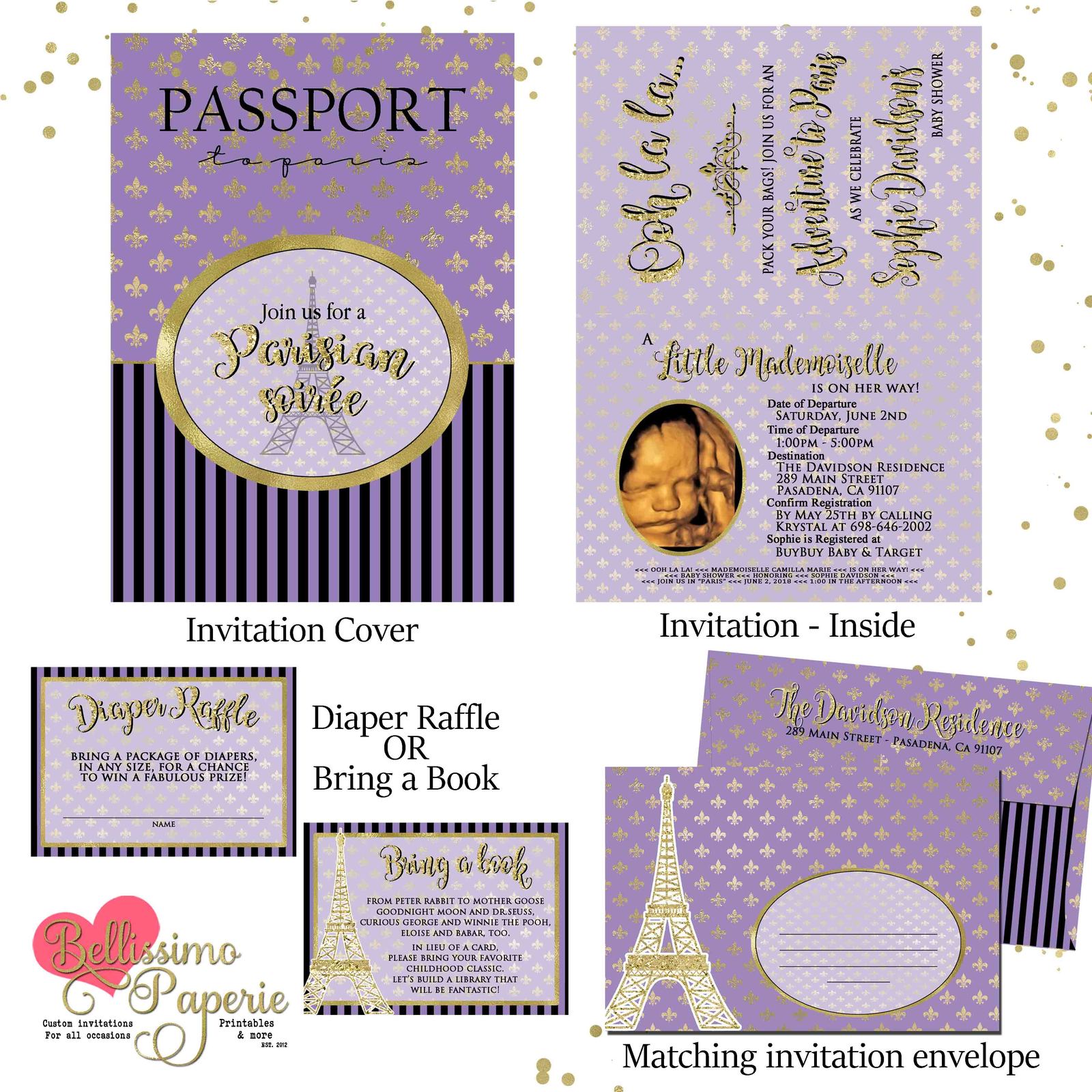 passport baby shower invitations