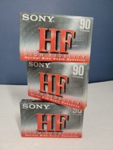 Sony HF High Fidelity 90 Minutes Normal Bias Blank Audio Cassette Tape Lot of 3 - $9.89