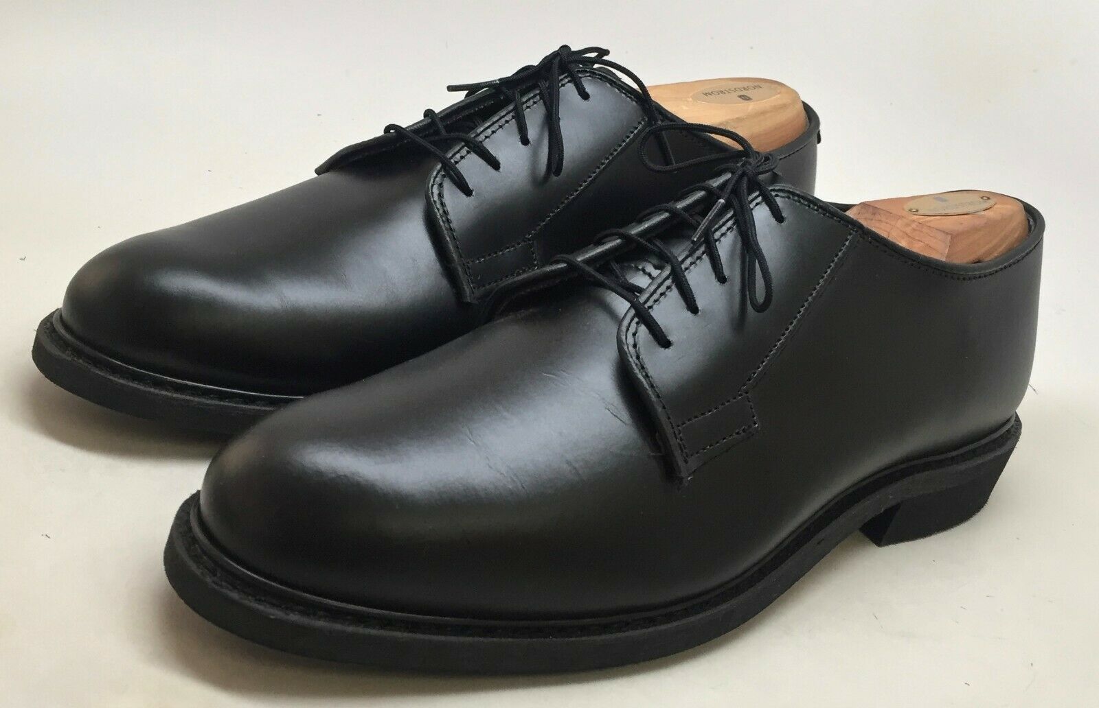 Altama Men’s Black Leather Round Toe Oxfords Size 10 D Vibram Heel ...