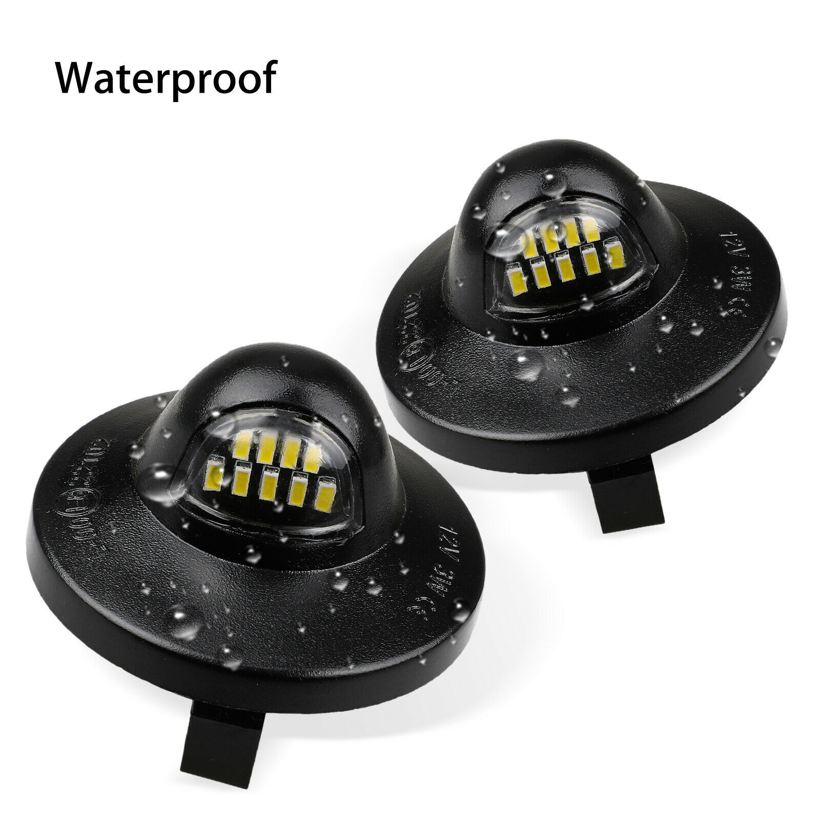 2x LED License Plate Light Lamp Assembly Replacement For Ford F150 F250