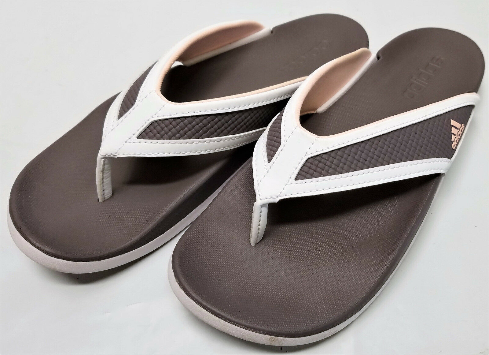 Adidas Adilette Women's CF+ Summer Flip-Flop Sandals - Size 8 - Grey/Pink - Sandals & Flip Flops