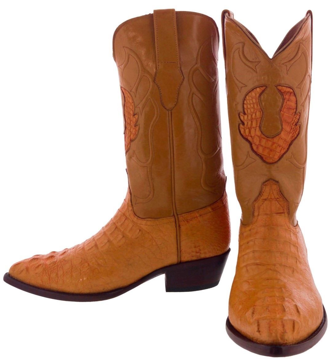 Mens Python Design Leather Cowboy Western Boots Brown Black Sand Chedron Honey