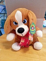 Sugar Loaf plush Merry Christmas. Dog wearing scarf. With tags - $4.94