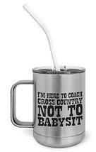 PixiDoodle Babysitter Cross Country Coach Insulated Coffee Mug Tumbler with Spil - $29.99