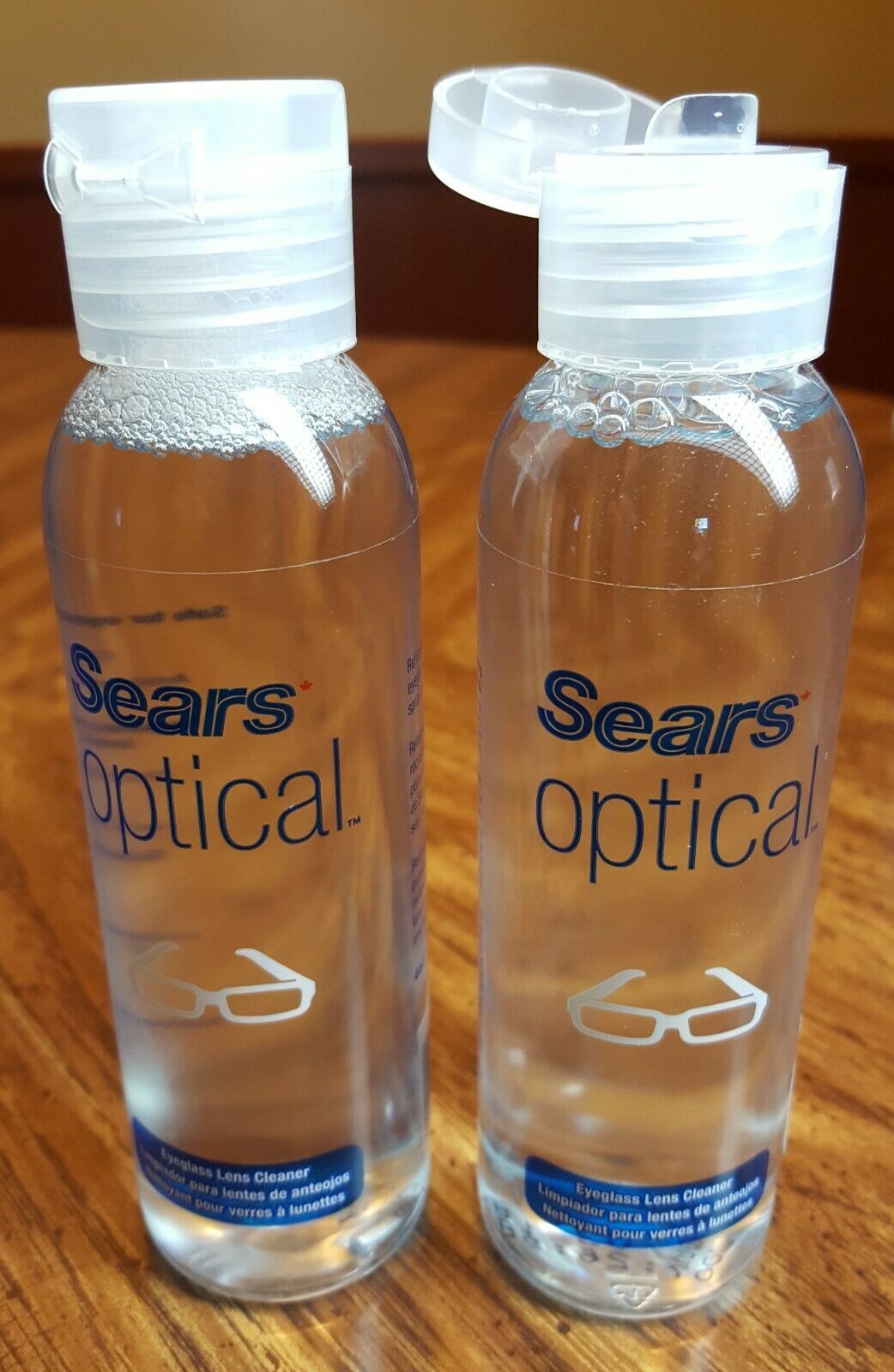 Sears Optical Eyeglass LENS CLEANER, 8oz. (2) 4oz.Refill Bottles