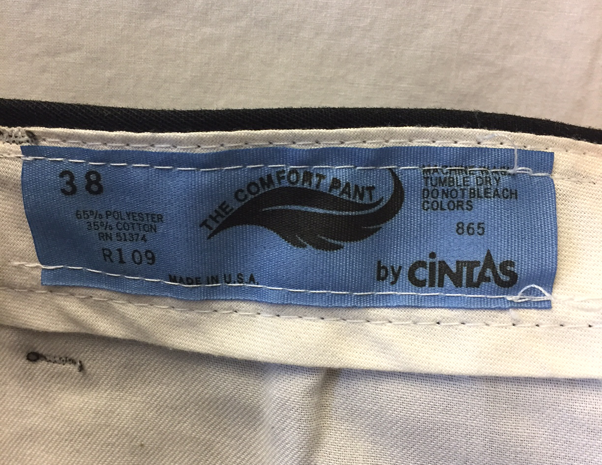 Cintas uniform work pants men's size 38 black 31" inseam Pants & Shorts