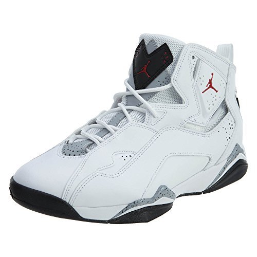 Jordan Mens True Flight Hight Top Lace Up Basketball Shoes, White, Size ...