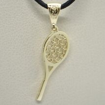 18K YELLOW GOLD TENNIS RACKET PENDANT, CHARM, 20 mm, 0.8 inches, MADE IN ITALY image 4