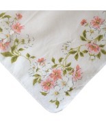 Vtg Shabby Handkerchief Pink Floral Hankie White Victorian Cottagecore P... - $14.99