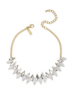 I.N.C. Gold-Tone White and Metallic Marquise Stone Choker Necklace - $15.74