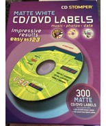 CD Stomper Matte White CD/DVD Labels 300 pack Avery Music Photos Data 98... - $14.84