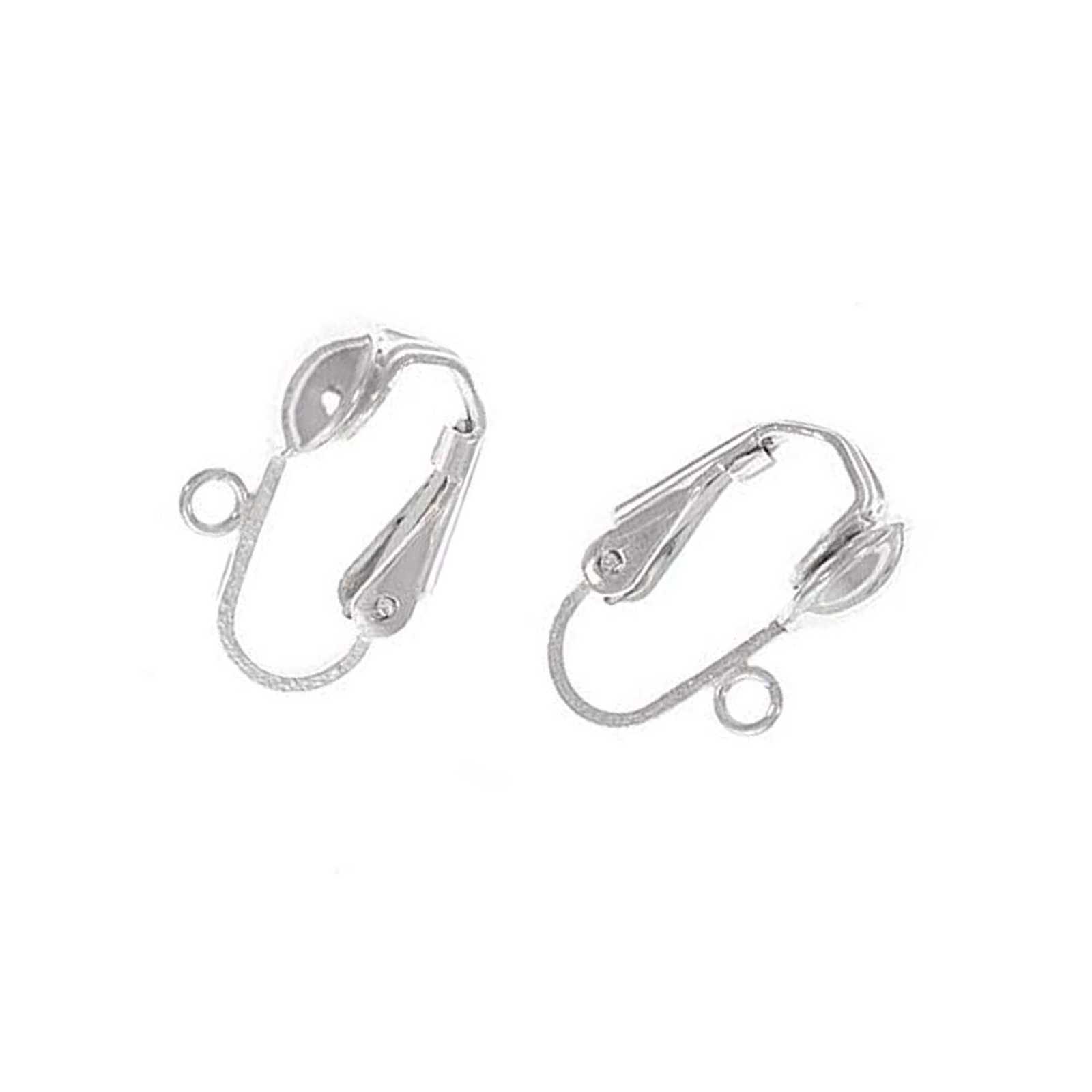 EPDJ Products Sterling Clip On Ball Earrings Findings, Silver