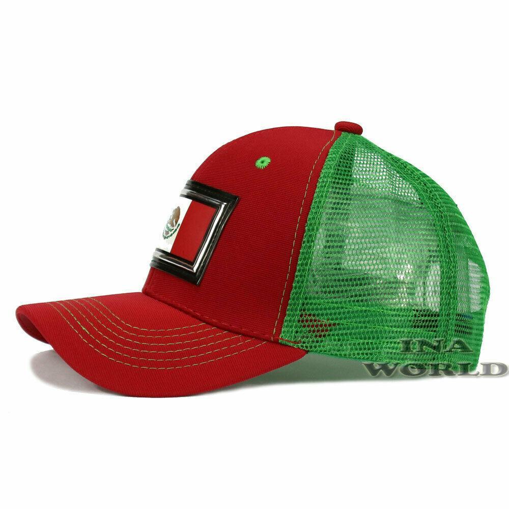 MEXICAN hat PVC MEXICO Flag Patched Pique Snapback Mesh Baseball cap