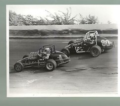 Winchester Speedway-#1 Larry Dickson-#80 Pancho Carter-B&amp;W-8x10-Still - $33.95
