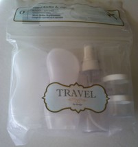 Travel Kit Plastic Containers Jars Bottles Spray Pump Jar Labels Empty 6... - $7.99