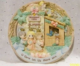 Precious Moments 1998 Plate Nativity With Hinged Door O Come Let Us Ador... - $19.60