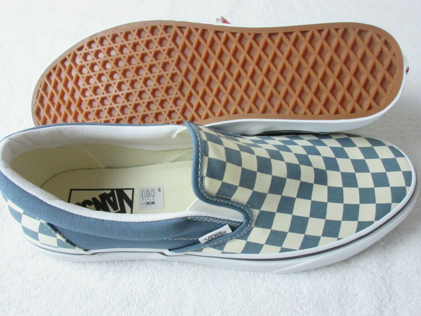 vans checkerboard blue mirage