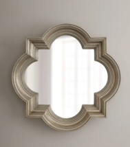 Horchow Silvery Quatrefoil Shape Mirror 30" Elegant Modern French Farmhouse $660 - $352.32
