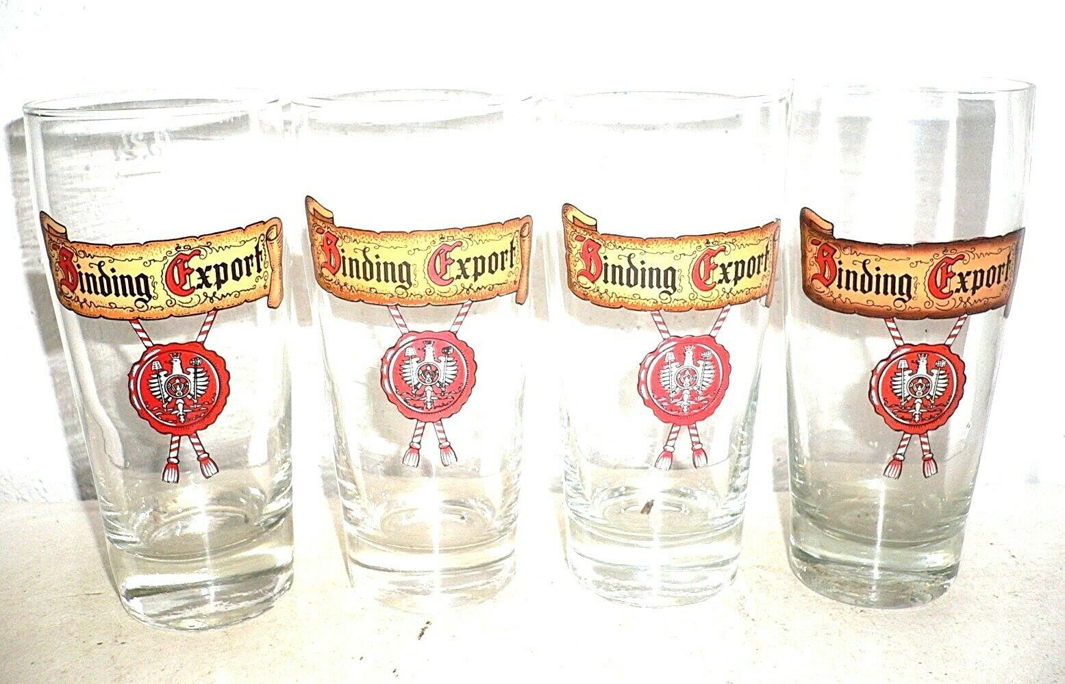 4 Binding Frankfurt Binding Export German Beer Glasses Germany