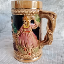 Vintage Beer Stein Mug, Man with Dog and Woman Dancing, ceramic made in Japan image 6