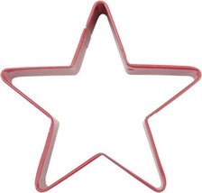 Star Red Painted Metal Cookie Cutter 3 inch Wilton - $3.65